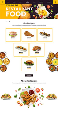 美食餐厅食物网站模板