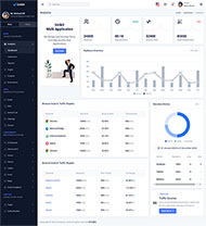 多应用程序管理仪表板后台模板