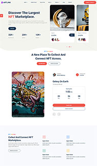 NFT数字作品交易市场网站模板