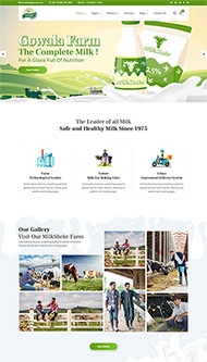 奶牛场生态健康产品HTML5模板
