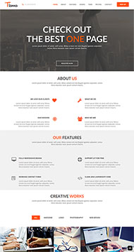 创意现代的单页HTML5模板