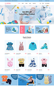 婴儿用品服装网站模板