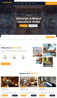 HTML5星级酒店宣传网站模板
