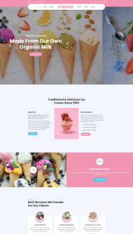 冰淇淋店HTML5网站模板