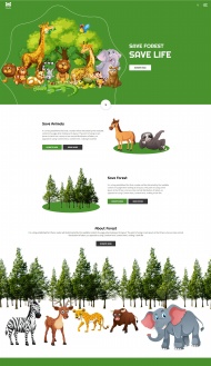 保护森林动物响应式网站模板