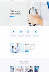 HTML5医疗健康服务网站模板