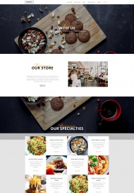 餐饮美食餐厅服务网站模板