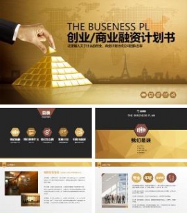 创意金字塔创业融资商业计划书PPT模板