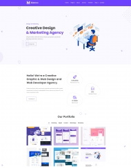 响应式创意设计营销公司网站模板