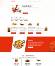 响应式食品外卖餐饮服务网站模板