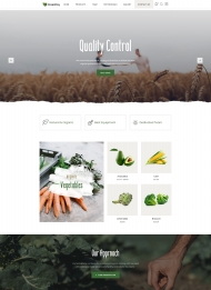 HTML5绿色有机农场水果蔬菜网站模板