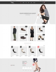 时尚鞋品在线商城网站模板