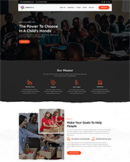 儿童公益慈善机构宣传网站模板