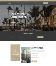 酒店在线预订宣传网站模板