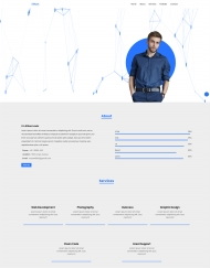 蓝色风格产品设计师个人简历网页模板
