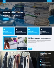 HTML5衣物洗护服务网站模板
