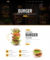 响应式汉堡美食宣传HTML5网站模板