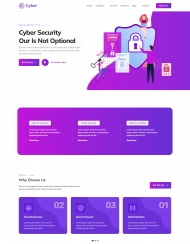 紫色风格网络安全服务公司网站模板