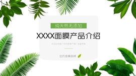 微商面膜推介护肤产品介绍PPT模板