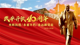 改革开放四十周年宣传PPT模板
