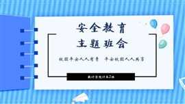 大学生安全主题班会讲座教育PPT课件