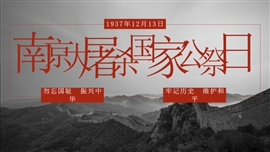 南京大屠杀国家公祭日主题教育PPT模板