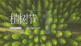 简约绿色风植树节宣传ppt模板