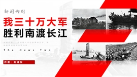 八年级上册语文新闻两则我三十万大军PPT模板