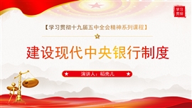 精神之建设现代中央银行制度PPT模板