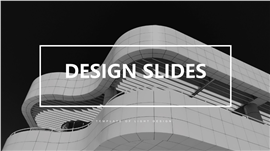 极简建筑设计作品集画册图片展示ppt模板