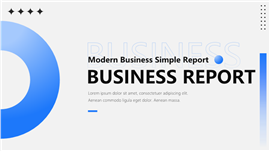 现代简约风格商务蓝商业报告ppt模板