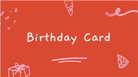 极简创意粉色少女心电子生日贺卡ppt模板