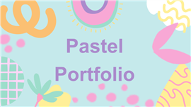 水彩涂鸦创意插画风个人作品集展示ppt模板