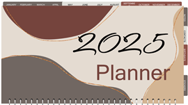 现代抽象美拉德风2025工作计划汇报ppt模板