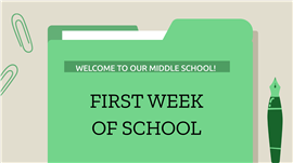 清新档案夹风开学第一周主题班会ppt模板