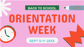 趣味手绘涂鸦风开学季迎新周主题ppt模板