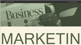 复古财经报刊风企业年度营销报告ppt模板