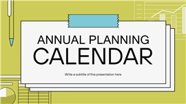 创意手绘便签风年度工作计划汇报ppt模板