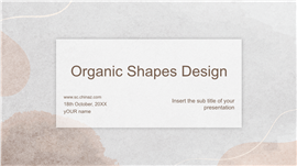 优雅的米色系艺术设计作品展示PPT模板