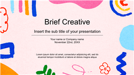 手绘涂鸦波普艺术风创意项目展示PPT模板