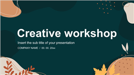 墨绿色系艺术品牌营销策划ppt模板