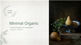 莫兰迪色系简约雅致有机餐饮品牌ppt模板