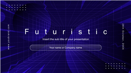 深蓝色科技感未来风大数据报告ppt模板