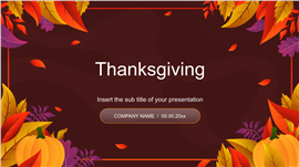 浓郁秋色风感恩节活动策划ppt模板