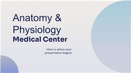 蓝白简约科技风医疗工作报告ppt模板
