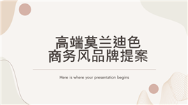 高端莫兰迪色商务风品牌提案ppt模板