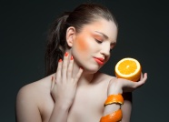 橙子创意写真模特图片
