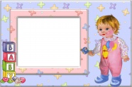 儿童粉色相框素材图片
