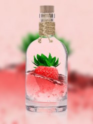 清新草莓饮料图片