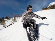 冬天单板滑雪图片